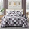 Красочная клетчатая пододеяльник Twin King 2/3 шт. Двусторонняя абстрактная геометрическая постельное белье Винтажный стиль Farmhouse Queen Покрывало
