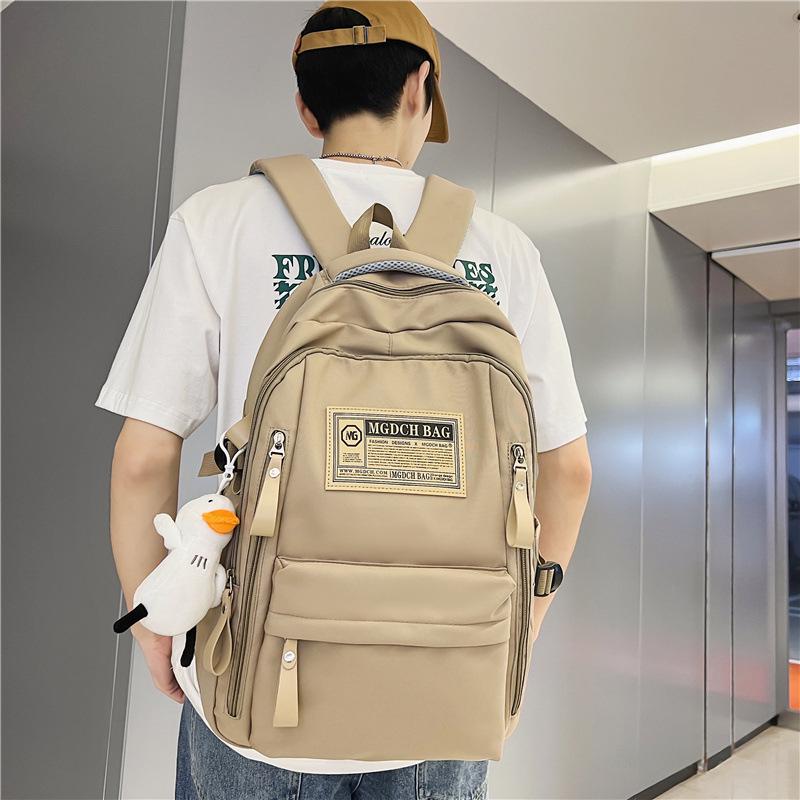 Fashionable Water-Repellent Student Backpack: Trendy High-Capacity Design for Couples