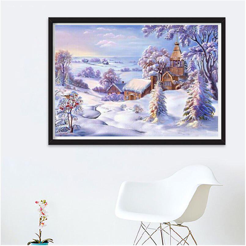 Modern Winter Snow Scenery Picture Design Diamond Painting Full Drill As Gift Diamond Embroidery