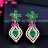 Женские серьги-подвески WWJ в этническом стиле с зелеными цветами и ветром