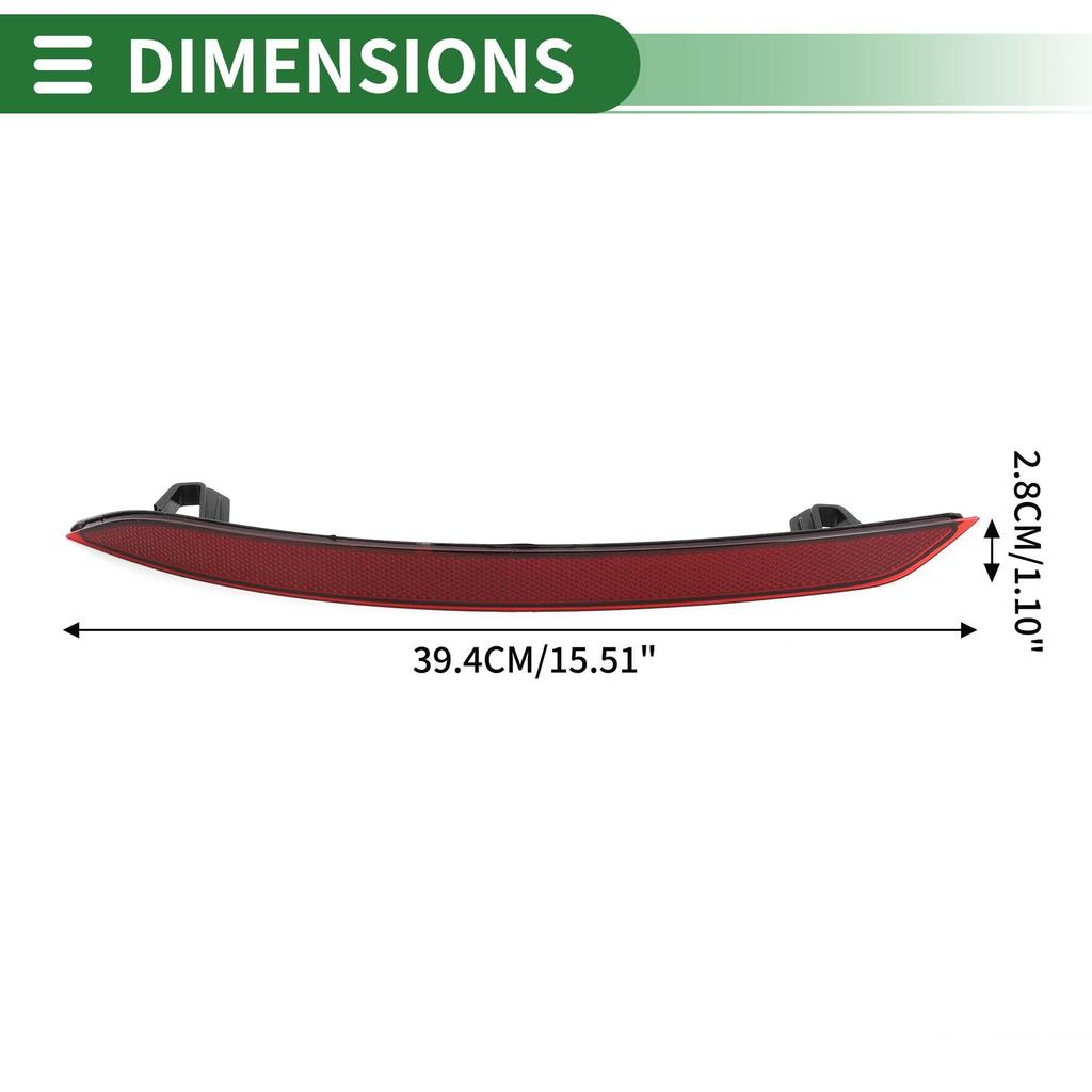 Motoforti Прочные красные пластиковые отражатели бампера Боковые габаритные огни для Volvo XC60 Номера 2018-2021 (Продукт 31656677/32293628)