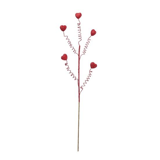 Valentines Day Decorations Red Heart Berries Picks Artificial Valentines Day Floral Cuttings for Home Office Wedding Anniversary Party Decor Gift