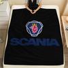 Scania logo,pattern Flannel Blanket, High quality Comfortable for All Seasons, Home Decor, Warmth and Comfort, Perfect for Gifts.