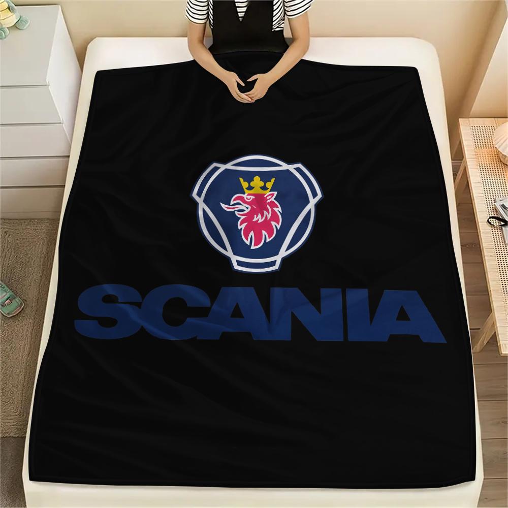 Scania logo,pattern Flannel Blanket, High quality Comfortable for All Seasons, Home Decor, Warmth and Comfort, Perfect for Gifts.