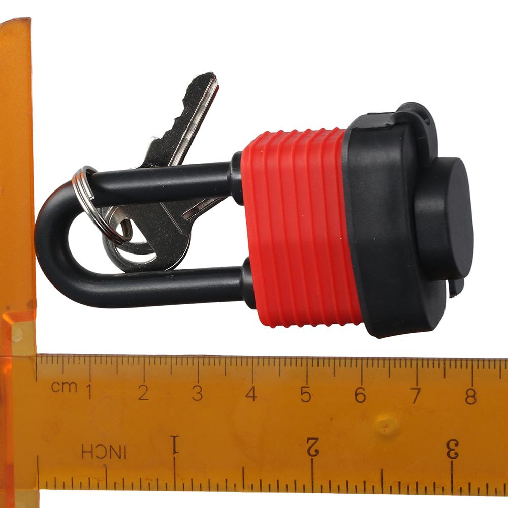 38.8/22.7/58.9mm Long/Short Shackle Red Daily Lock Key Laminated Steel Padlock Indoor