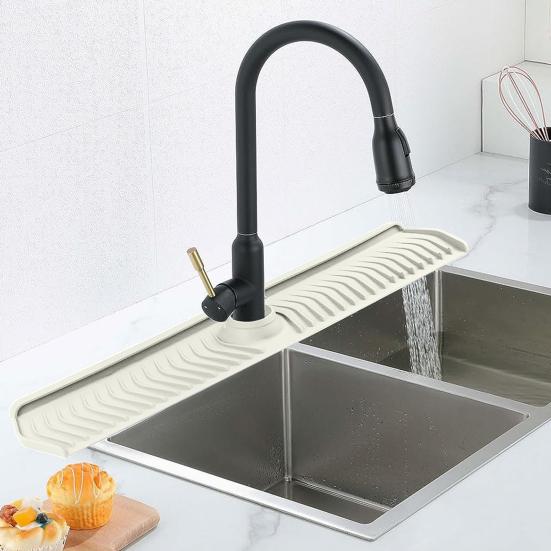 Faucet Drain Pad Easy Installation Convenient Silicone Sink Faucet Drip Catcher Tray for Home Kitchen