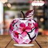 2D Flat Acrylic Apples Fantasy Worlds In Apples Ornament Desktop Decoration Apples for Living Room Bedroom Shelf Cabinet Decor