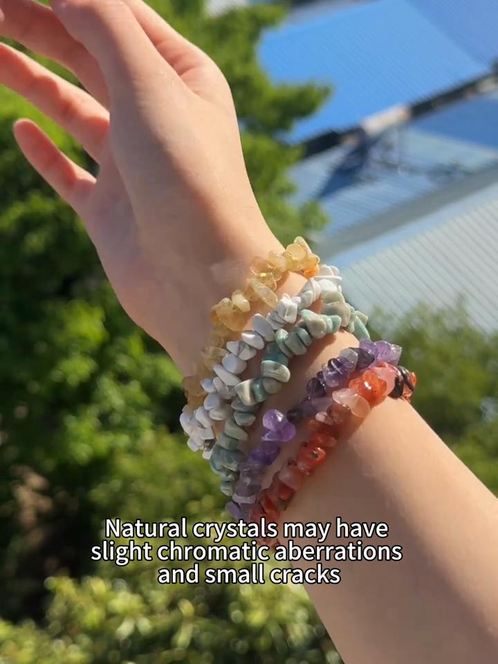 1 шт., браслет из натурального камня, нерегулярный кристалл, аметист, агат, флюорит, синяя бирюза, опал, браслеты для женщин и мужчин, ювелирные изделия 19 см