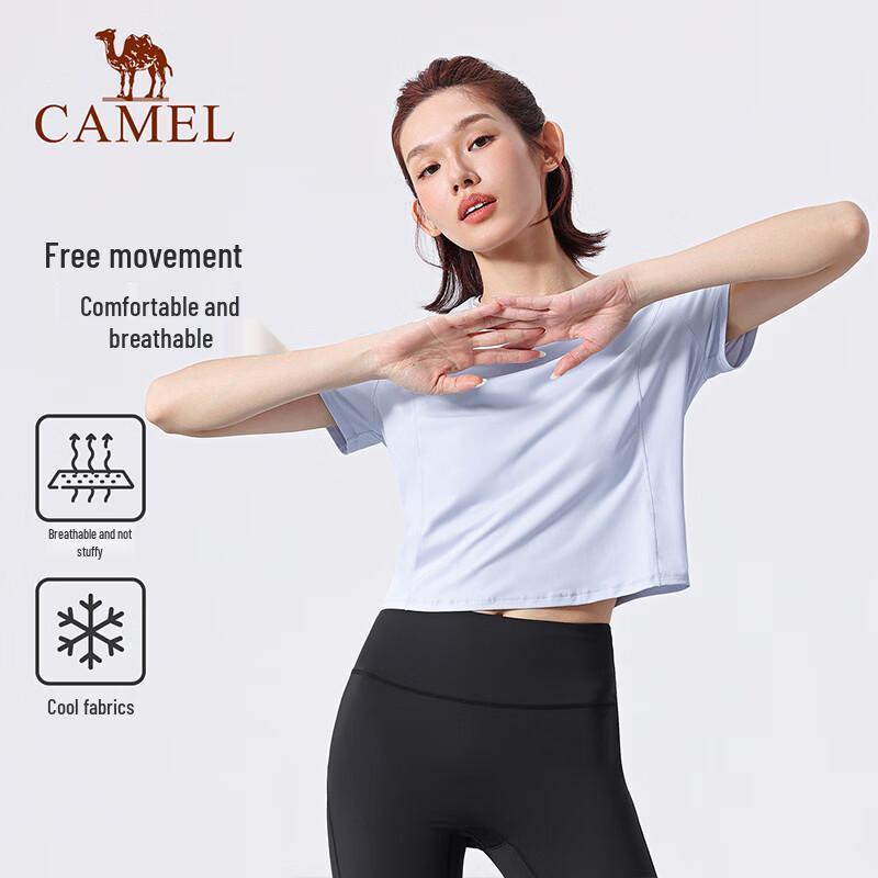 Camel Женская охлаждающая футболка с коротким рукавом для защиты от солнца
