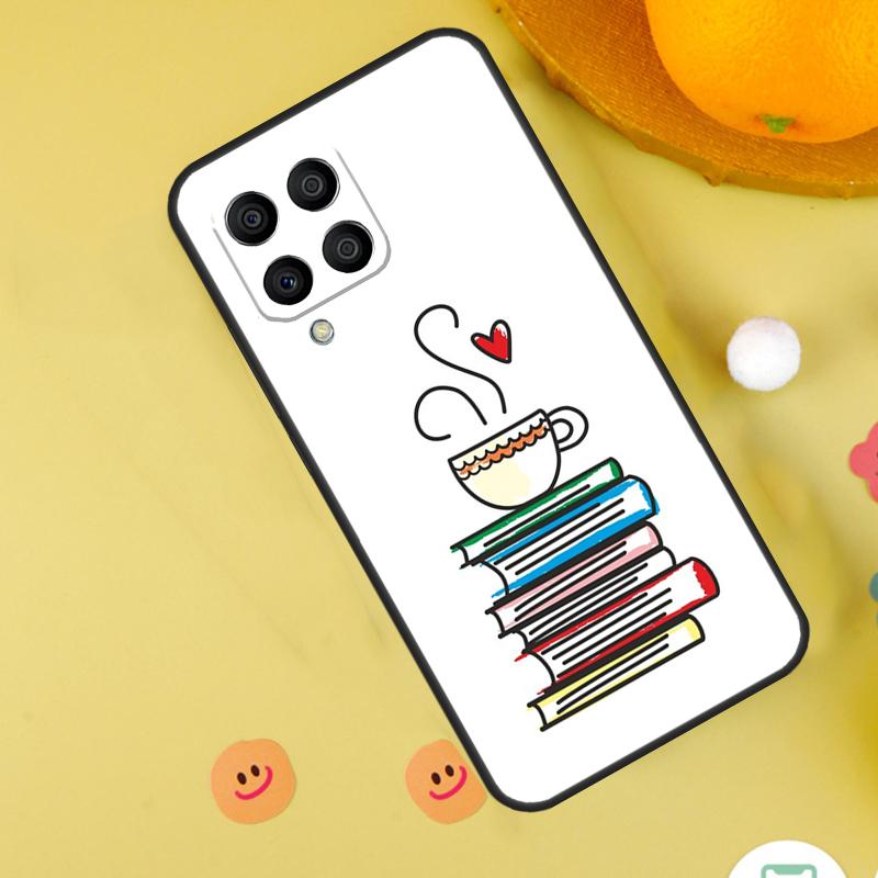 Чехол "Книги и Кофе" для Samsung Galaxy M35 M33 M21 M31 M16 M36 M56 M53 M13 M12 M32 M52 M15 M55 M14 M34 M54