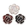 Brooch Pin Camellia Shape Elegant Exquisite Rhinestone Embellished Brooch for Women Clothes Silk Sca