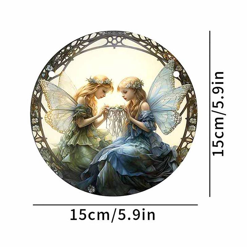 Fairy Elf Windows Hangings Suncatcher Acrylic Stained Suncatchers Ornament Stained Panel Sun Catcher Decoration