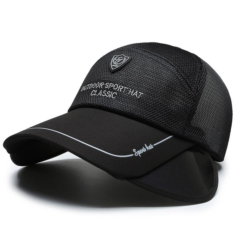 Mesh Baseball Cap with Adjustable Brim - UV Protection Breathable Unisex Outdoor Sport Hat, Classic Embroidery & Multiple Colors
