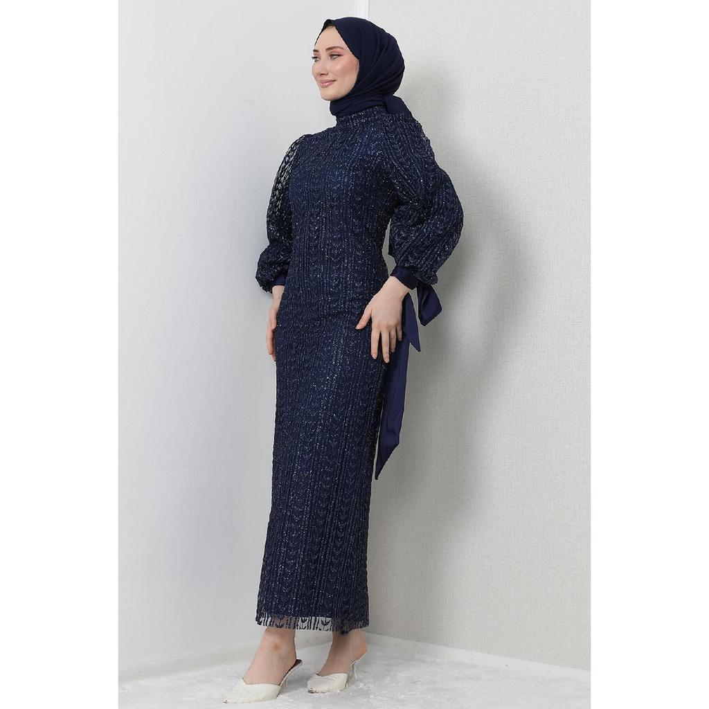 Nci Hijab Evening Dress Gold