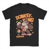 2025 Футболка с принтом аркадной игры Donkey Kong с круглым вырезом для мужчин и женщин, повседневная хлопковая, прохладная, большая, летняя, с коротким рукавом