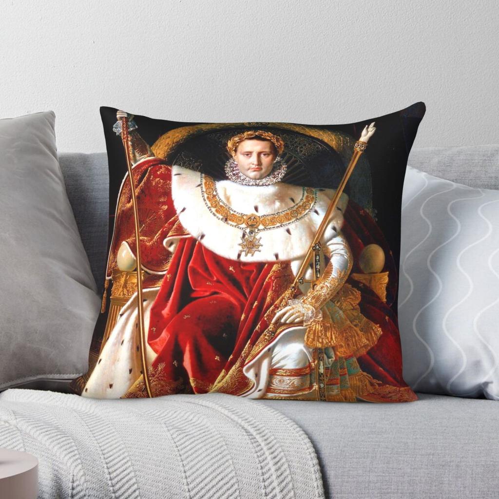NAPOLEON BONAPARTE Square Pillowcase Polyester Linen Velvet Printed Zip Decor Car Cushion Cover