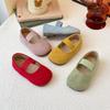 Girls' Cute Candy-colored Summer Small Shoes for Children, Solid Color Dance Performance Shoes for Middle and Large Children, Small Leather Shoes