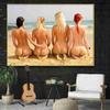Modern Art Sexy Beach Beauty Fashion Family Decoration Painting Digital Print Painting Background Wall Decoration