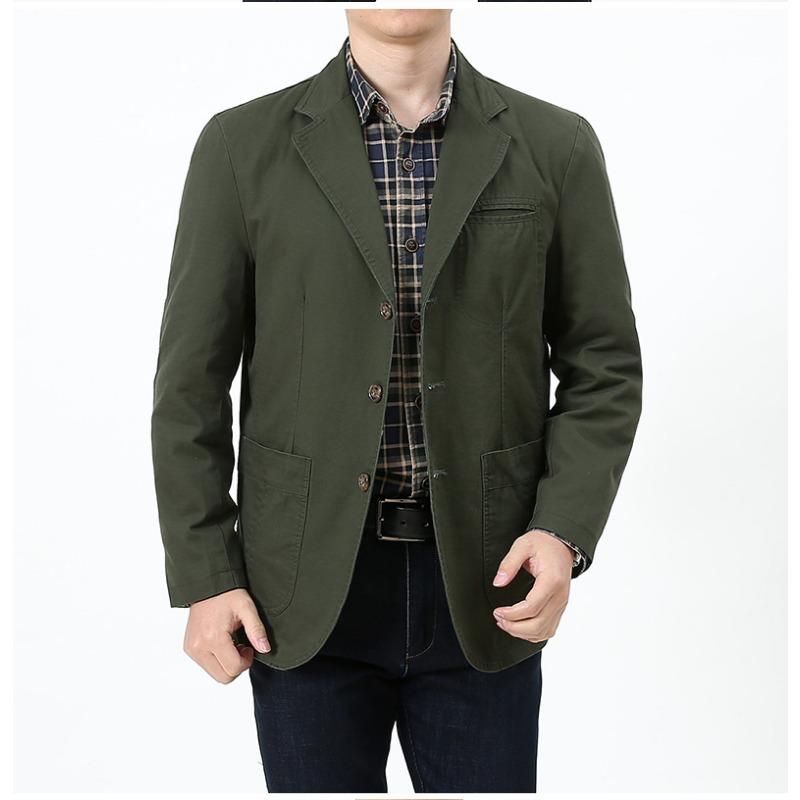 Весна и осень Большой размер хлопковый костюм мужской корейский стиль повседневный костюм повседневная куртка