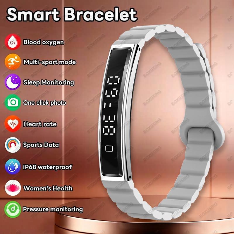 New Sport Smart Bracelet Sleep Monitor Waterproof Health Monitor Pedometer Heart Rate Fitness Track Smart Watches Men Women
