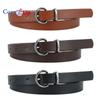 Round Pin Buckle PU Leather Belt Women's Decorative Jeans Outer Trousers Belt