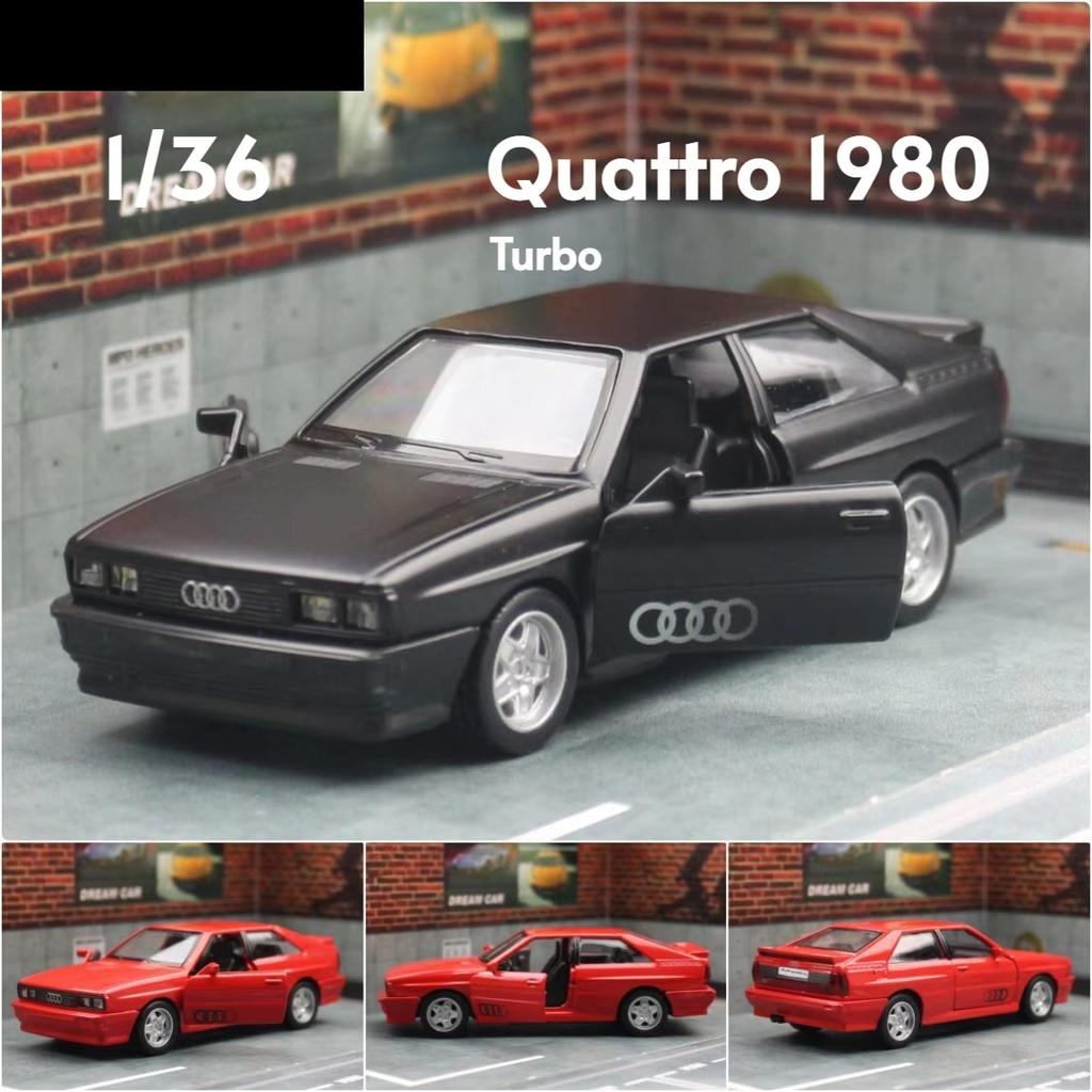 1/36 Scale Quattro Toy Car Model Miniature Free Wheel Pull Back Doors Openable Diecast Metal Collection for Children Boy