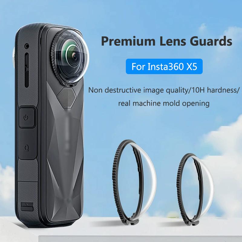 Защитный колпачок для объектива для Insta360 X5 Премиальное стекло Защита объектива Устойчивое к царапинам Закаленное стекло для аксессуаров камеры Insta 360 X5