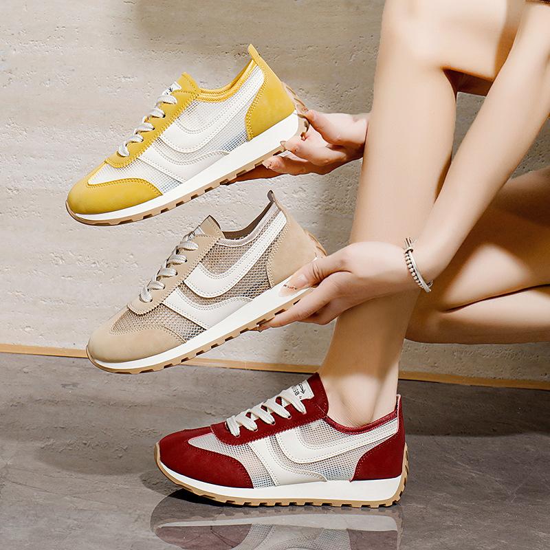 Корейская сетчатая удобная дышащая легкая роскошная мода - летние новые дышащие повседневные женские кроссовки 2025 года