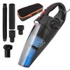 Портативный ручной пылесос с питанием от источника постоянного тока 12 В, набор для сухой и влажной уборки автомобиля двойного назначения с моющейся сеткой и светодиодной подсветкой