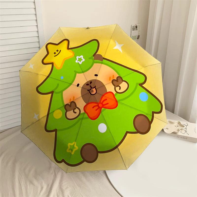 1PC Christmas tree bear Umbrella-8-Rib Reinforced, Automatic Open, Lightweight & Durable, Cute Fashion Accessory for Outdoor-T344