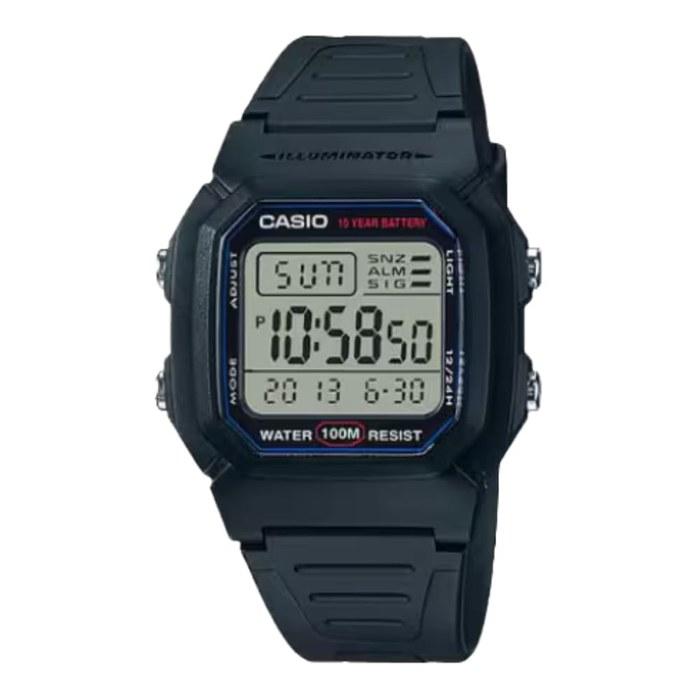 Стандартные цифровые часы Casio W800H-1A (черный)
