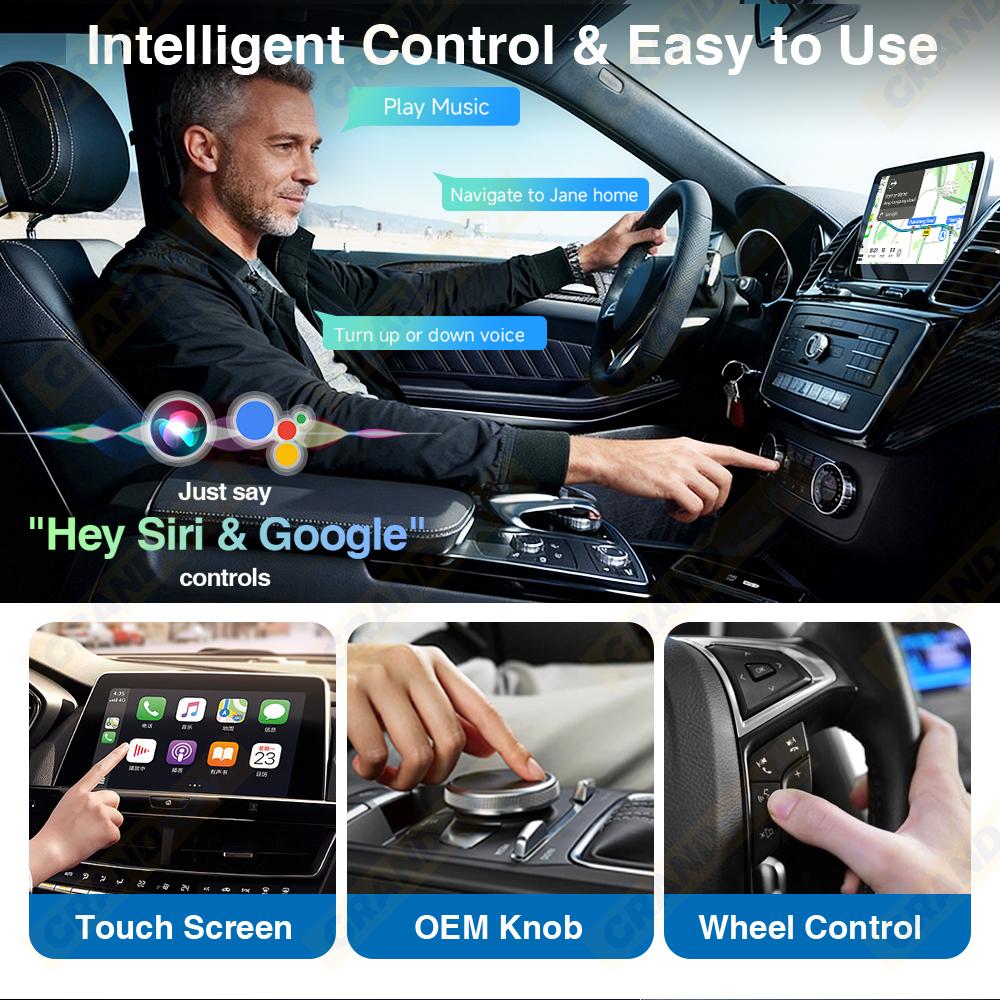 Беспроводной CarPlay Android 2026 Новый Умный Авто Адаптер Без Хлопот Plug&Play Стабильное BT WiFi Соединение Обновляемый по OTA Подходит для 99% Автомобилей