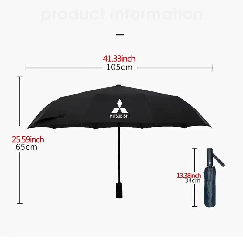 Car Automatic Folding Windproof Sunshade Umbrella For Mitsubishi Outlander Pajero Asx L200 Ralliart Lancer EX Evolution X Triton