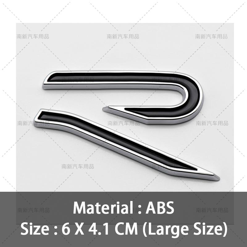 LMN1 2026 Hot VOLKSWAGEN 3D ABS New R Badge Rear Trunk Emblem Car Stickers Decal For VW Volkswagen Golf 6 7 8 GTI MK6 Mk7 MK8 Car Sty