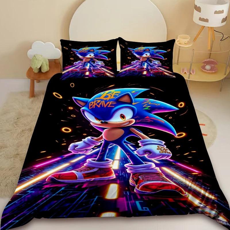 Sonic Cool Duvet Cover Set Bedding Set Comforter Cover for Bedroom Home Decor Children Teens Birthday Gifts