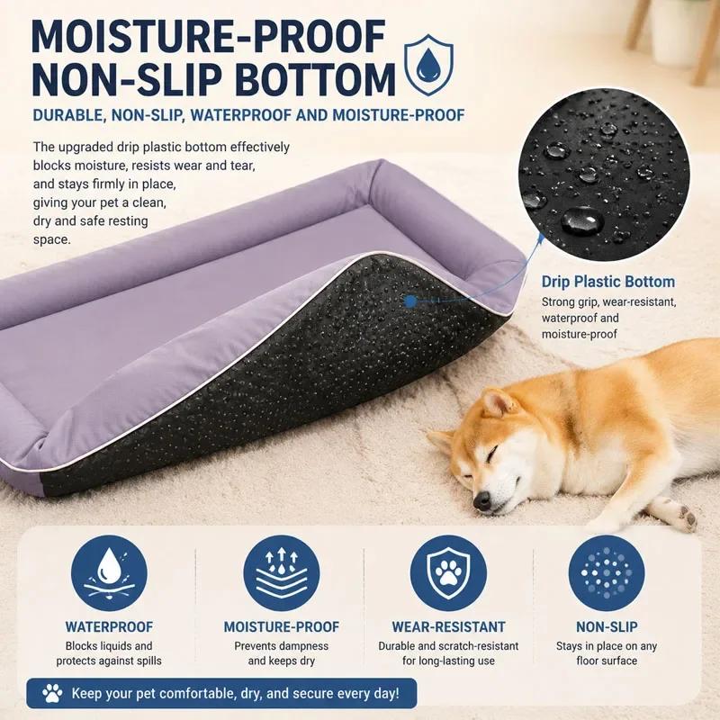 Summer Waterproof Dog Bed All Seasons Oxford Mat Anti-Scratch Thickened Cushion for Small Medium Dogs Cats Mat Pet Supplies