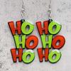 Christmas acrylic earrings, Santa Claus ear pendants, holiday earrings