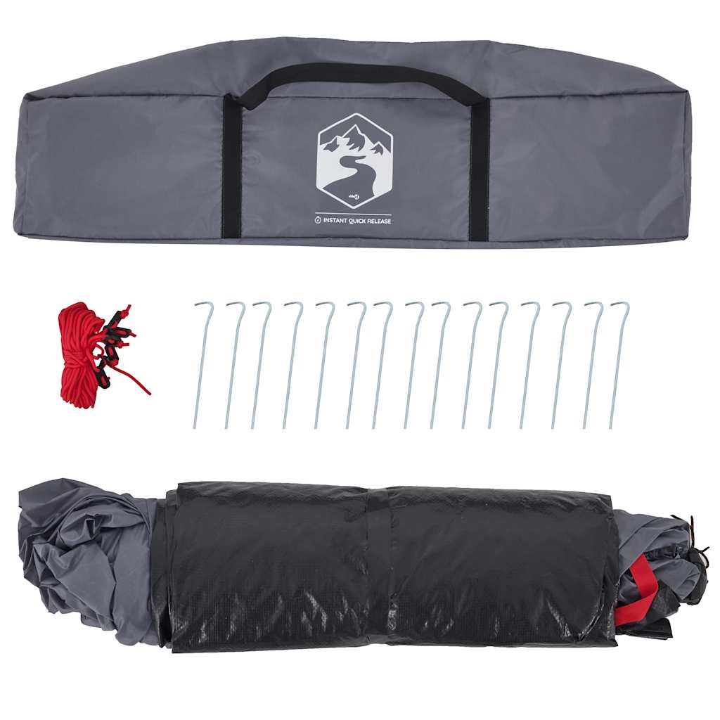 Dome Camping Tent for 3 Persons Grey and Orange Quick Release System