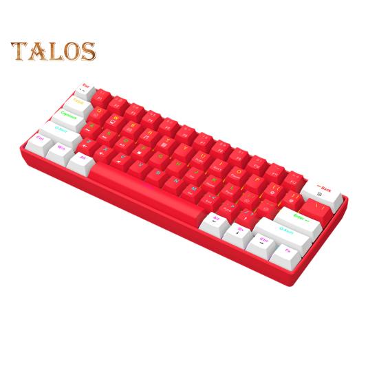 Проводная механическая игровая клавиатура с RGB-подсветкой, эргономичный дизайн, 61 клавиша, компактная мини-проводная офисная клавиатура для ноутбука