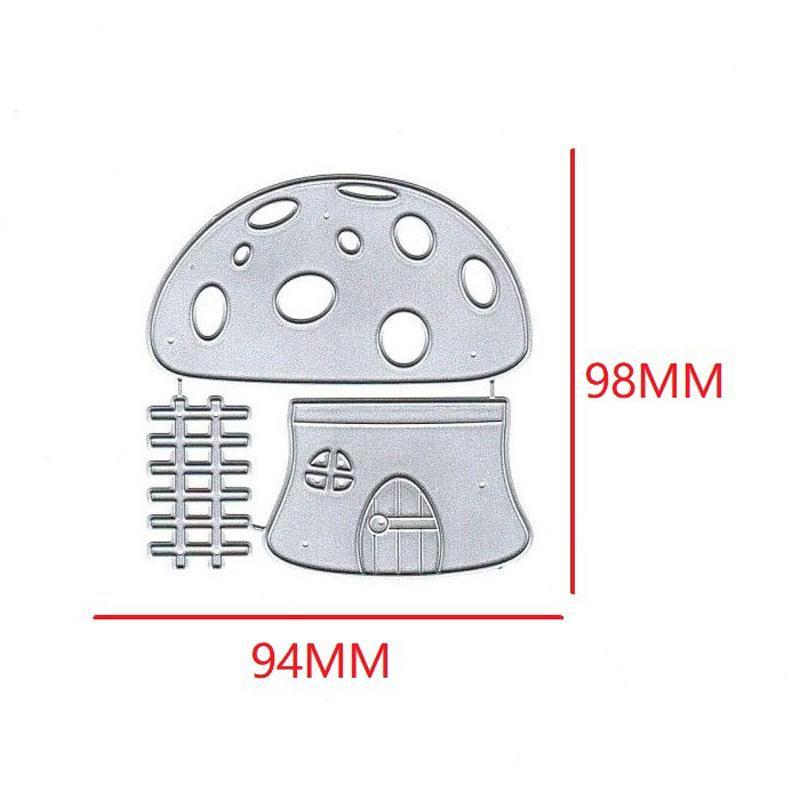 Грибной домик, дизайн, стиль, трафарет для резки металла для DIY, скрапбукинг, альбом, фототиснение, бумажная карта, ремесленный декор