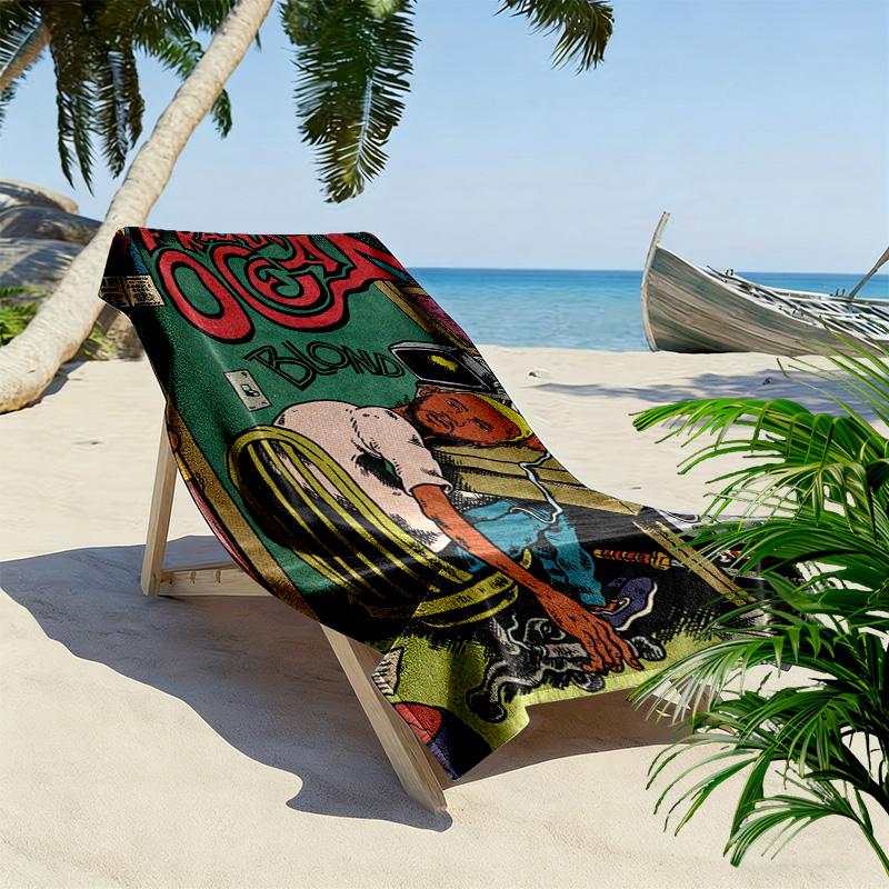 Frank Ocean 2D Flat Print Beach Towel, Large Soft Quick Dry Towel for Beach Camping SwimmingZSTJ0915178