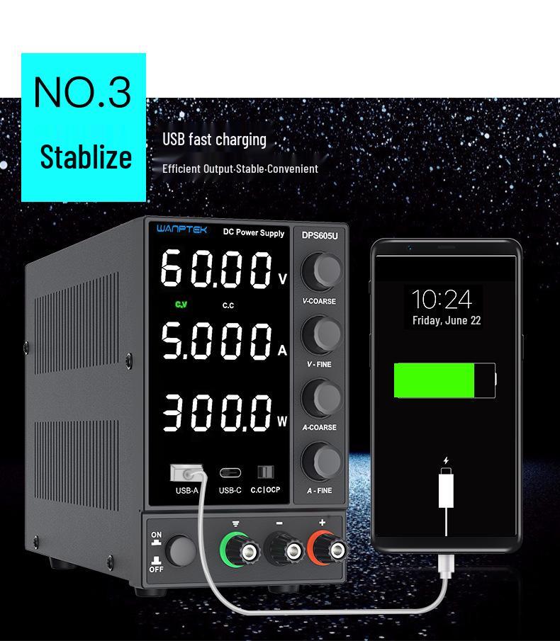 GuCe DPS3010U 30V 10A Adjustable DC Power Supply for Battery Activation, Charging, Electroplating, DIY and More