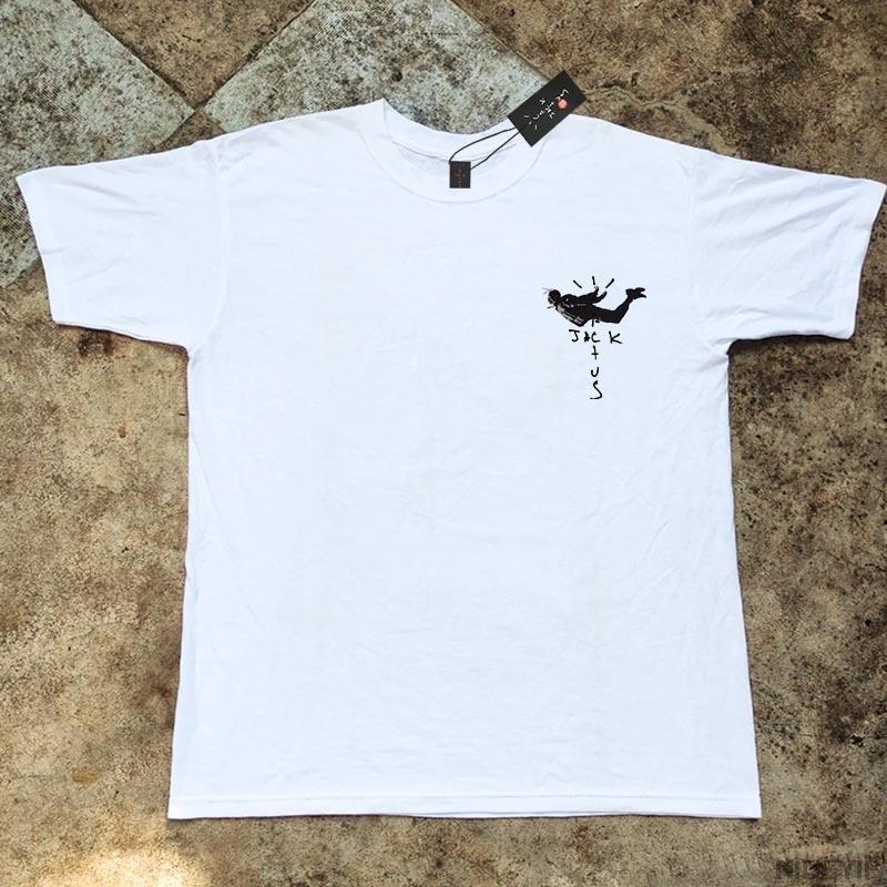 100 Cotton T Shirt Unisex Fashion Hip Hop T Shirts Cactus Jack Loose Short Sleeve Fans Gift Tops Unisex Look Mom I Can Fly K23