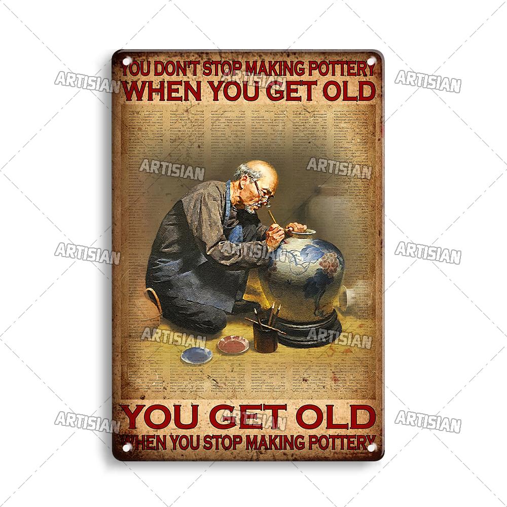 Artisian Job Metal Sign Work Tin Poster Police Accountant Scientist Writer Shoemaker Decorative Plate Wall Decor Garage Bar Pub