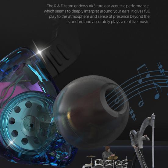 Высокопроизводительные проводные наушники-вкладыши с микрофоном с шумоподавлением, звук HiFi, удобные наушники для сценического монитора