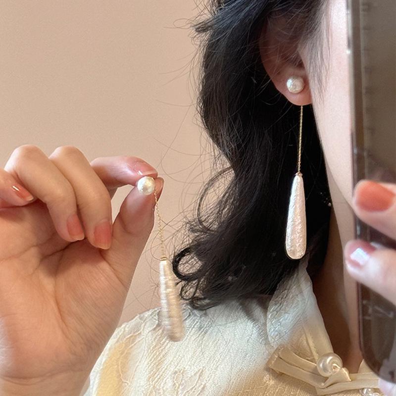 Винтажные французские серьги-кисточки с бабочками и жемчугом - Элегантные и универсальные женские серьги-пусеты