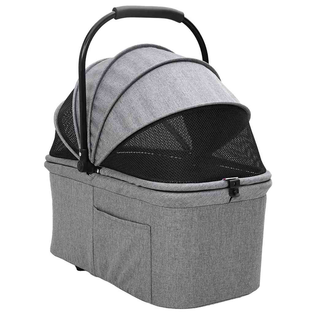 Foldable Pet Stroller Gray 78 x 54 x 101 cm Polyester