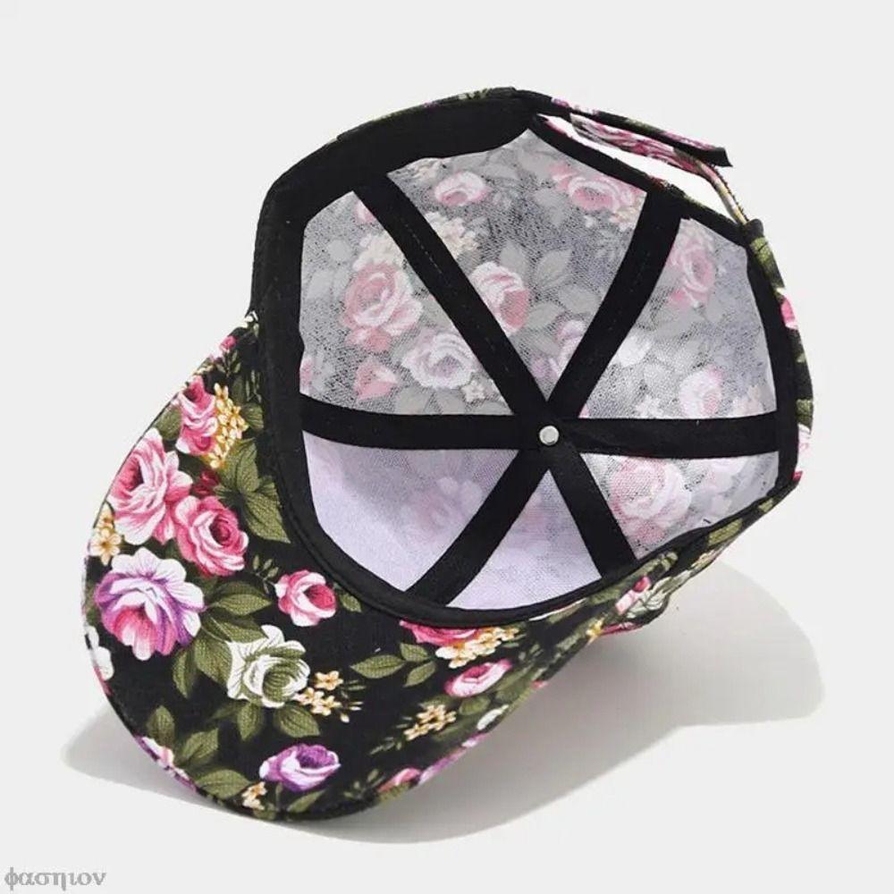 Flower Printed Baseball Cap Sun Protection Hip Hop Gorras Fashion Sport Snapback Hat  Outdoor
