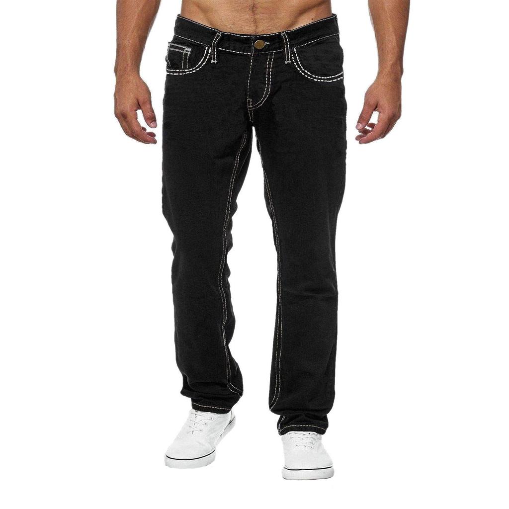 2024 High-Quality Four-Season Straight Men's Jeans - European and American Style