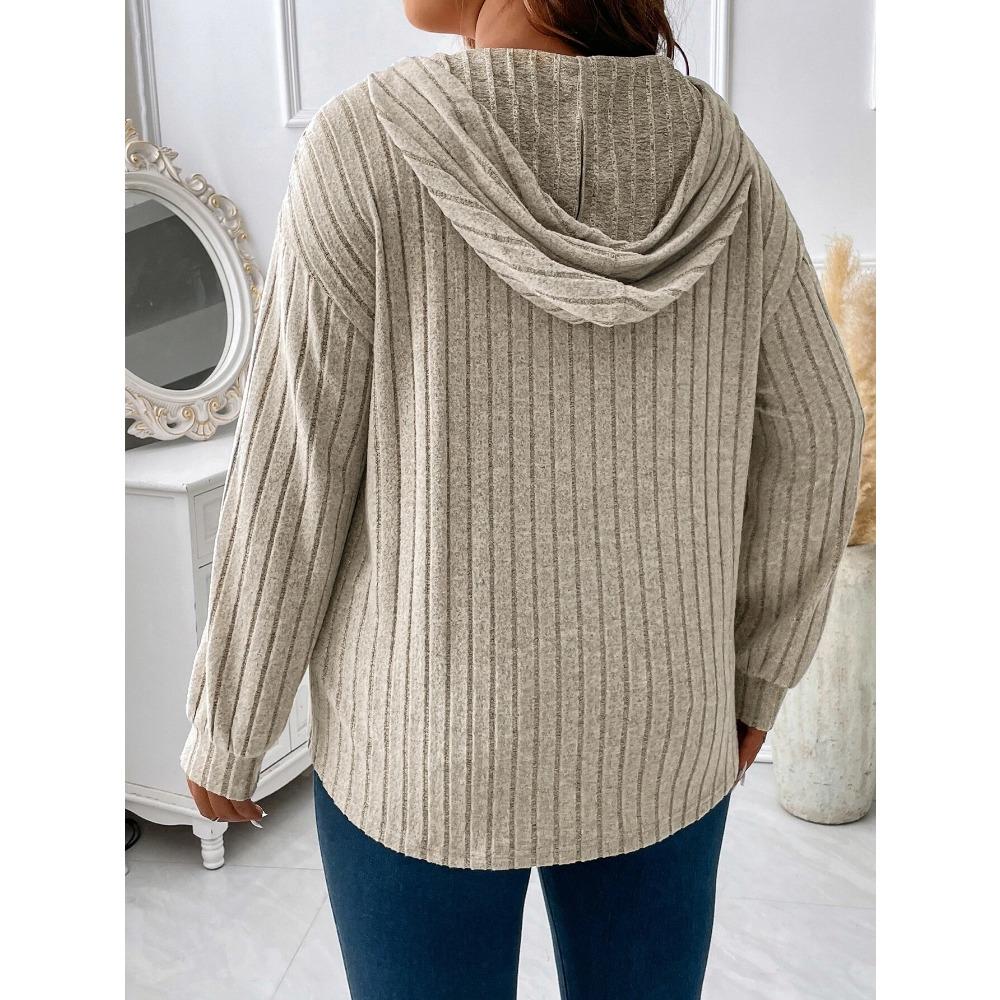 HNXC Женская мода повседневная осень-зима однотонные принты с длинным рукавом и капюшоном блузки и рубашки